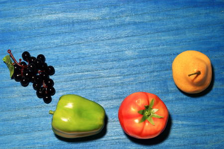 Fake vegetables and fake fruitsの写真素材