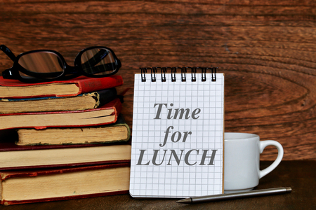 Book and lunch timeの写真素材