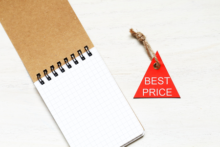 Self made tag /BEST PRICEの写真素材