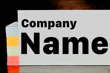 Colorful business cardsの写真素材