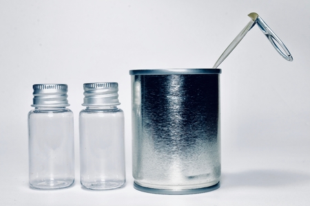 Empty cans and bottlesの写真素材