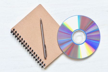 Notes and DVDの写真素材