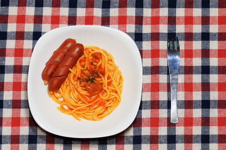 Pasta with tomato sauceの写真素材
