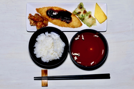 Simple meal in Japanの写真素材