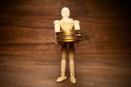 Have gold coinsの写真素材