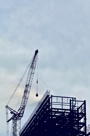 Construction site and craneの写真素材