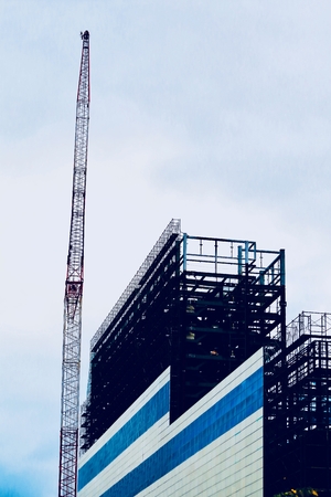 Construction site and craneの写真素材
