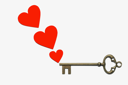 Key and Heartの写真素材