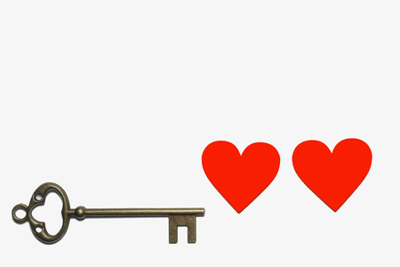 Key and Heartの写真素材