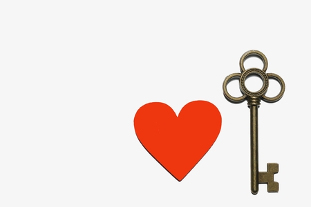 Key and Heartの写真素材