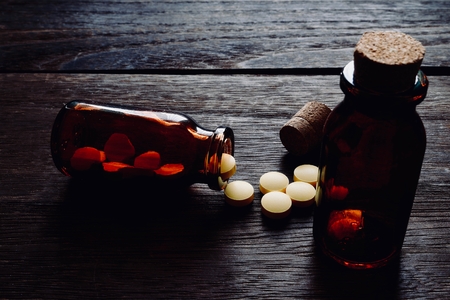 Medicine and bottleの写真素材