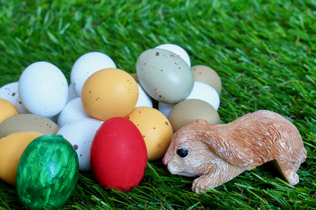 Easter eggs and rabbits