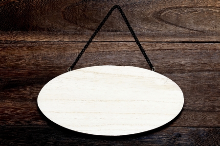 Oval wood boardの写真素材