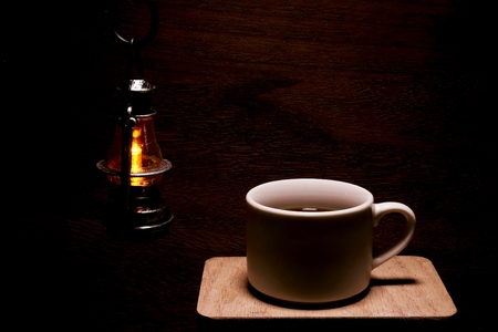 Lantern and coffee