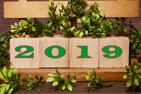 2019 Green Calendar 2019の写真素材