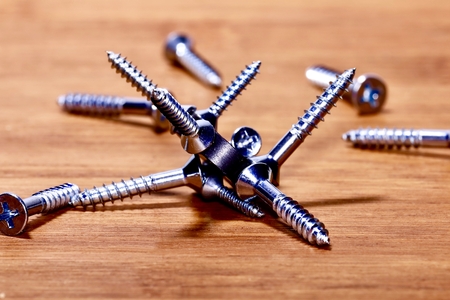 Wood and screwsの写真素材