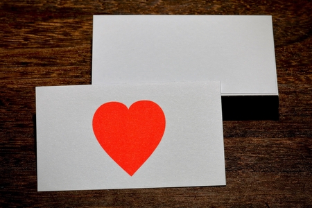 Heart cardの写真素材