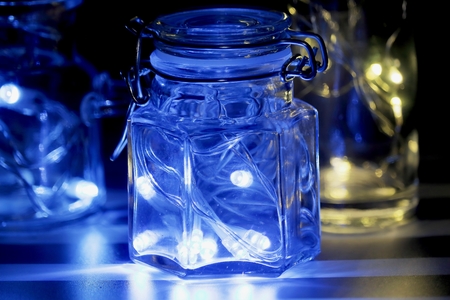 Lighting in the bottle and I put a light emitting diode in the bottle