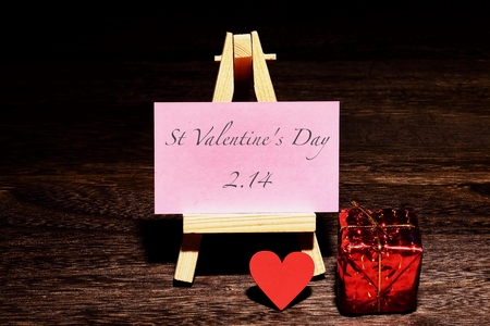 Heart and Gift and Valentine's Dayの写真素材