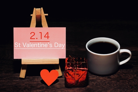 Heart and Gift and Valentine's Dayの写真素材