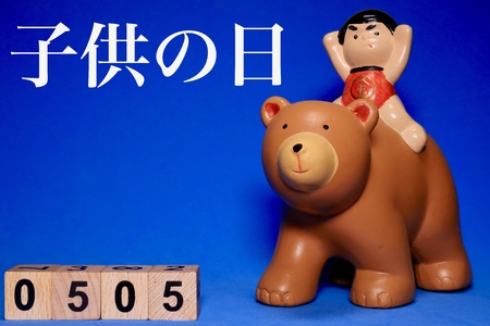 Children's Day.  Doll is what I bought at 100 yen shop. It is mass-produced.