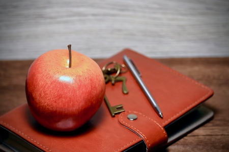 Apples and notebook