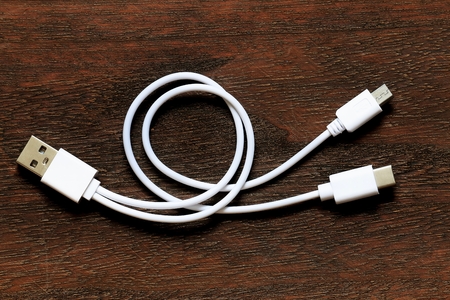 Charging cable / smartphone and future phoneの写真素材