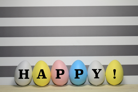 Easter Egg and stripeの写真素材