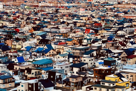 Cityscape of early springの写真素材