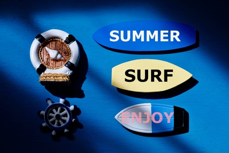 Surf equipment background.