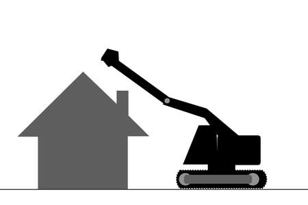 Demolition of houses with hydraulic excavators
House demolition with a hydraulic excavatorの写真素材