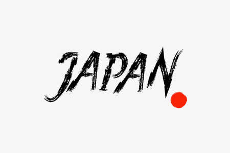 Letter Japan isolated on white