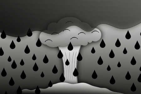 Black rain from atomic bombs
Black rain from an atomic bombの写真素材