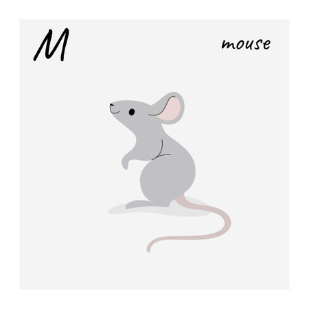 Cartoon mouse - cute character for children. Vector illustration in cartoon style.のイラスト素材