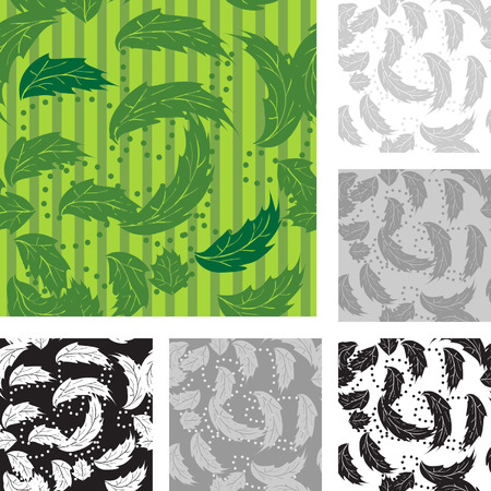 Foliage wallpaper, seamlessのイラスト素材