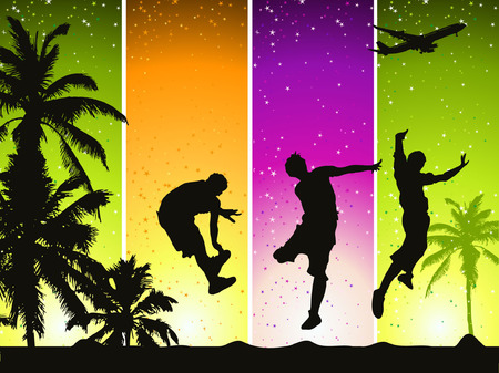 Summer vacationsのイラスト素材