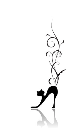 Black cat silhouette for your designのイラスト素材