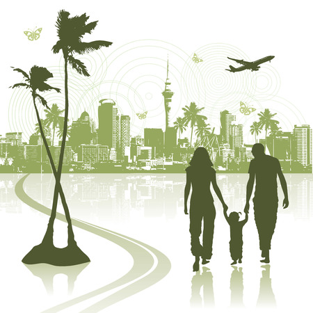 Cityscape scene for your designのイラスト素材