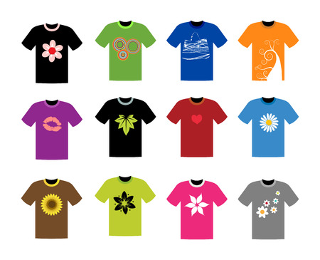 T-shirt collection for your designのイラスト素材