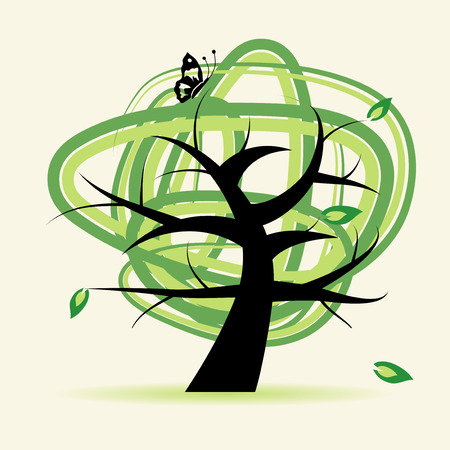 Old tree illustration for your designのイラスト素材