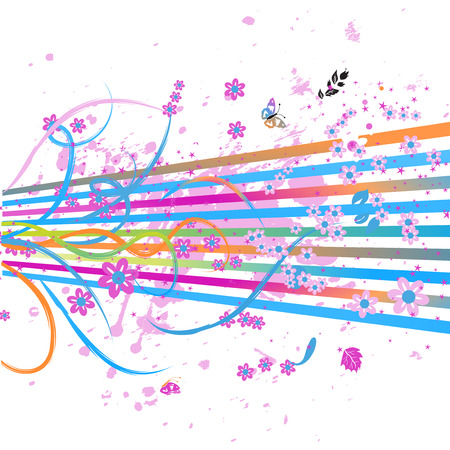 Abstract floral backgroundのイラスト素材