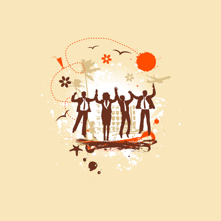 Business team vacationsのイラスト素材