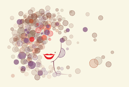 Woman face silhouette for your designのイラスト素材