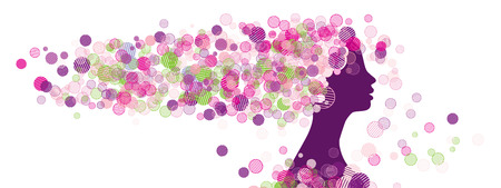 Woman face silhouette for your designのイラスト素材