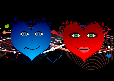 Valentine heartsのイラスト素材