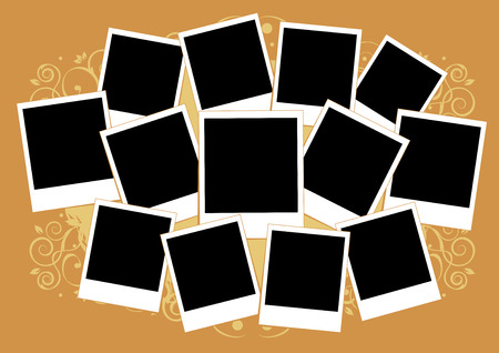 Collage of photos. Template. Insert your picture into frameのイラスト素材