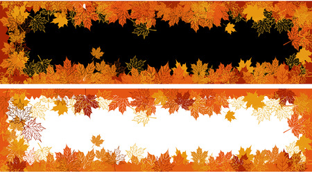 Autumn frame: maple leaf. Place for your text here.のイラスト素材