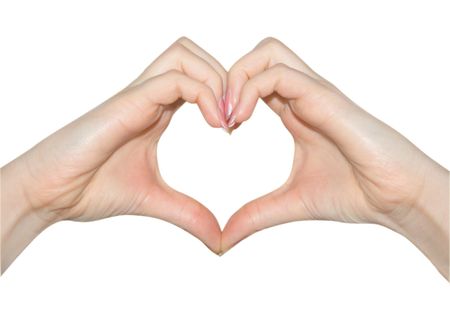 Love, hands of heart shapeの写真素材