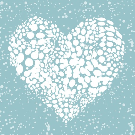I like winter! snowing heart shape for your designのイラスト素材