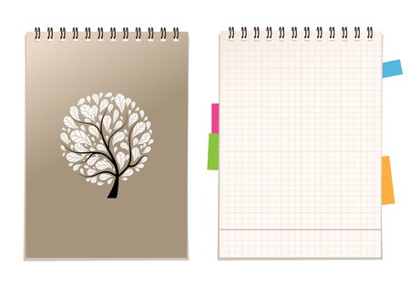 Notebook cover and page for your designのイラスト素材